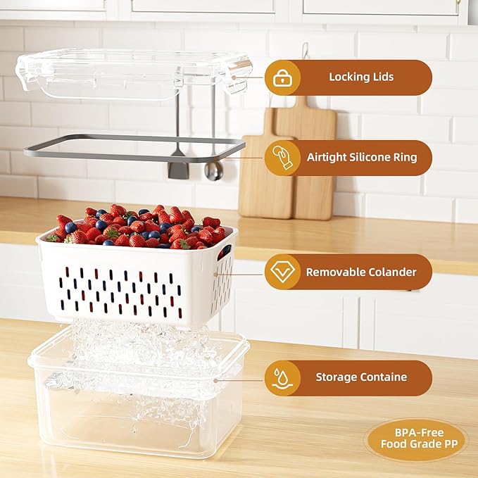 XP 4-Piece Large Fruit Storage Container Set