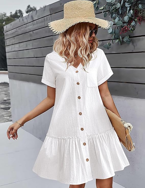 XP Button-Up Dress for Women