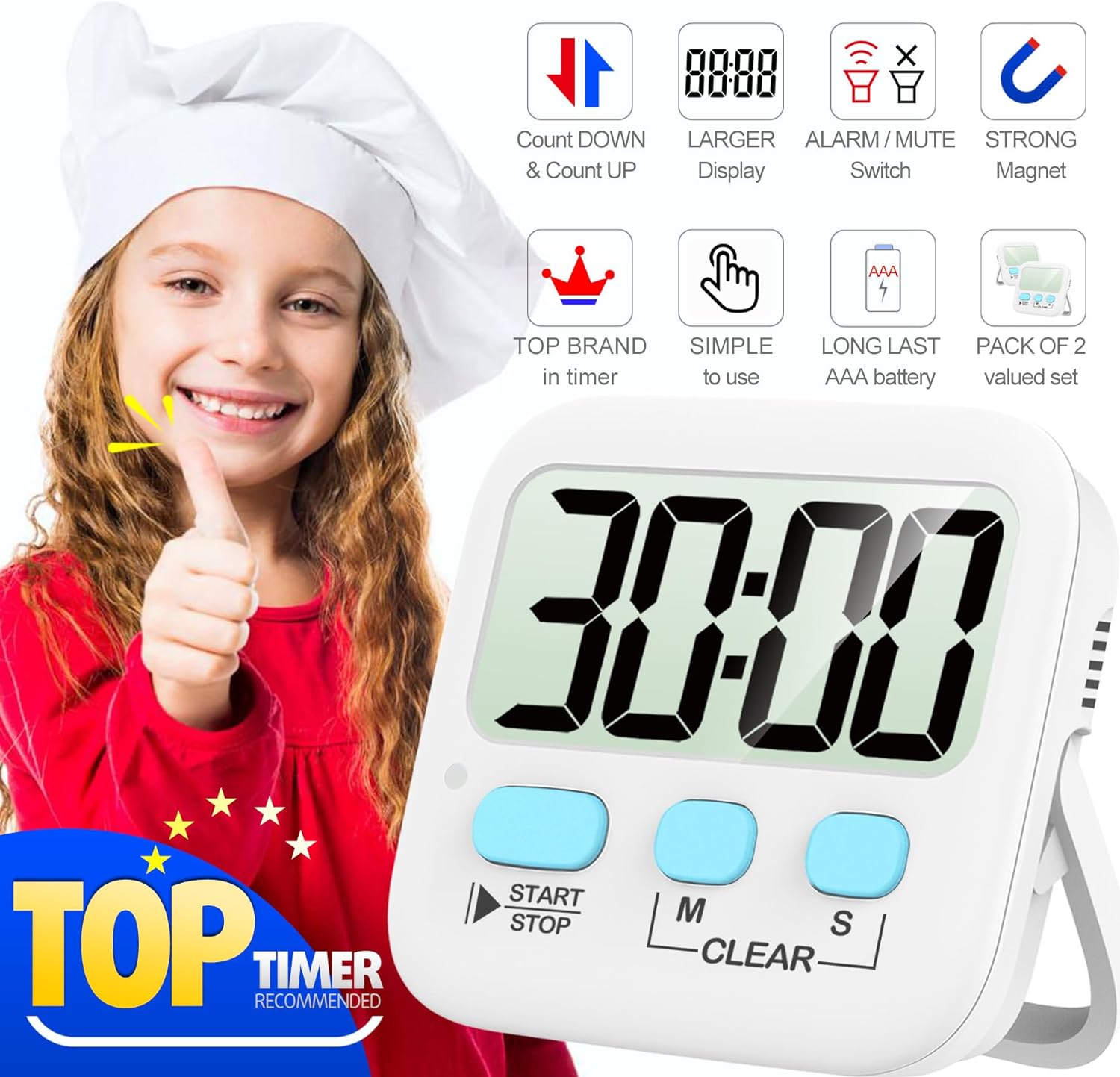 XP Accurate Kitchen Timer for Cooking