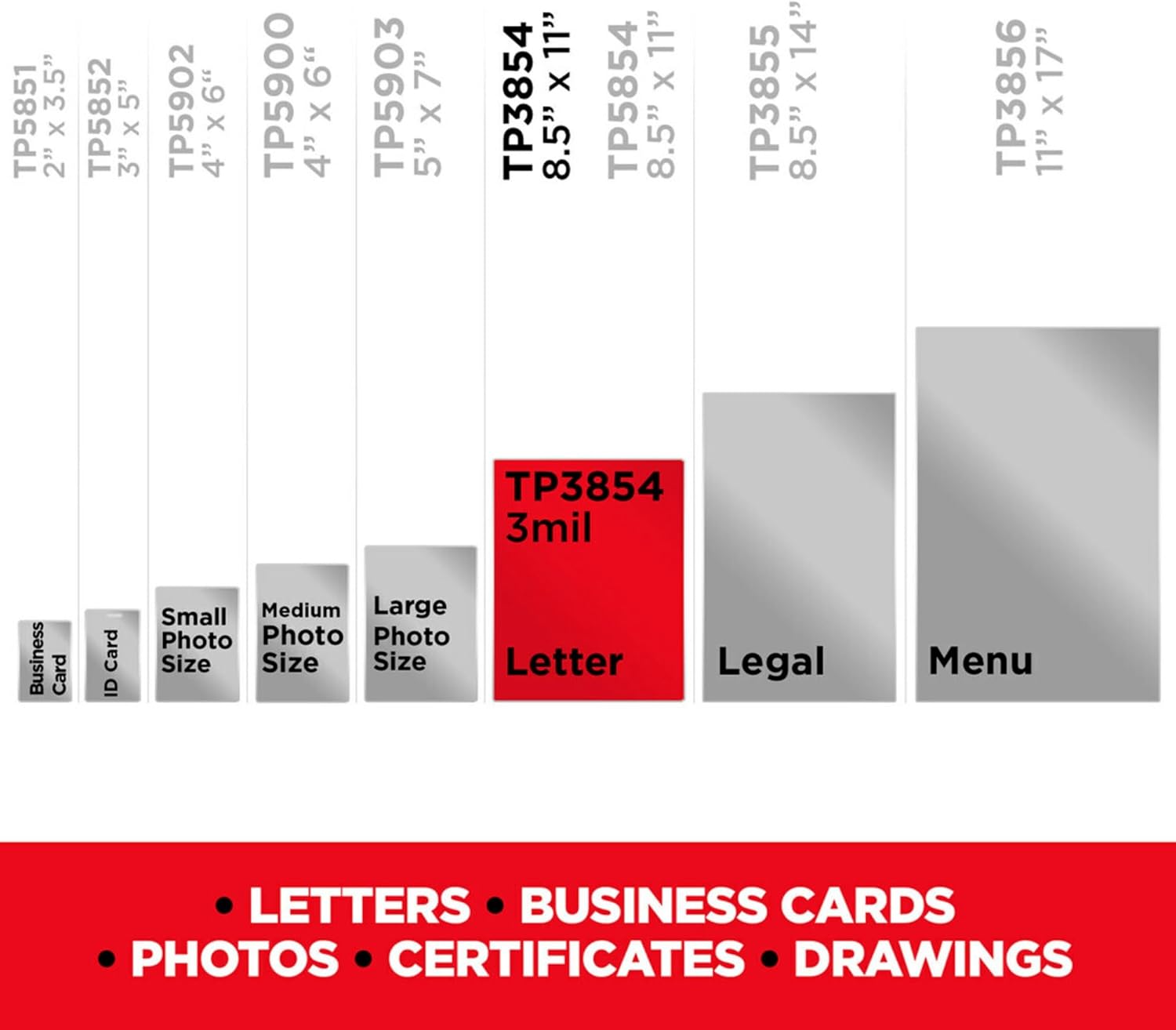 XP High-Quality Laminating Pouches for Documents