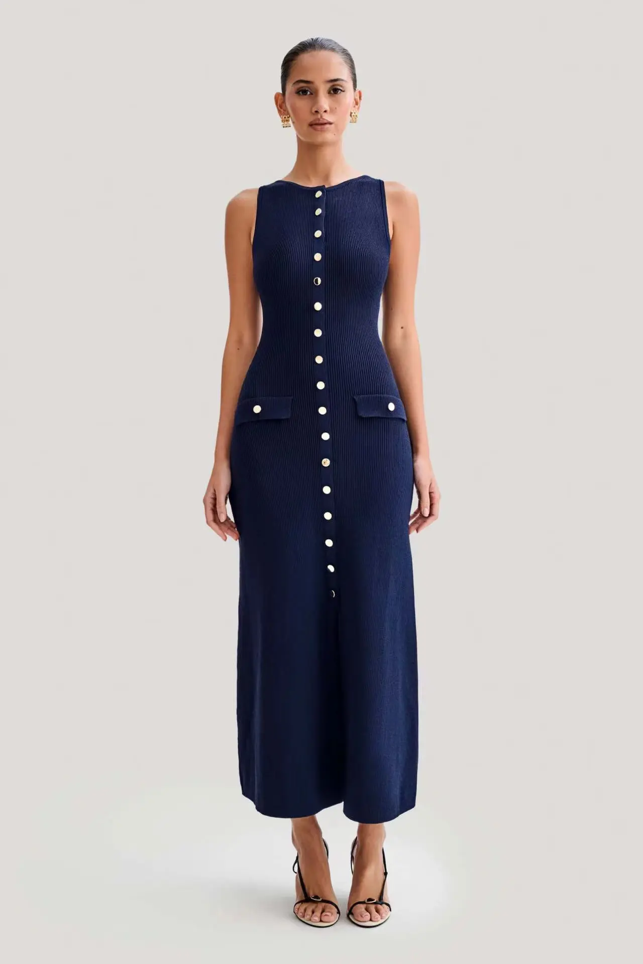 XP Comfortable Knitted Sleeveless Midi Dress